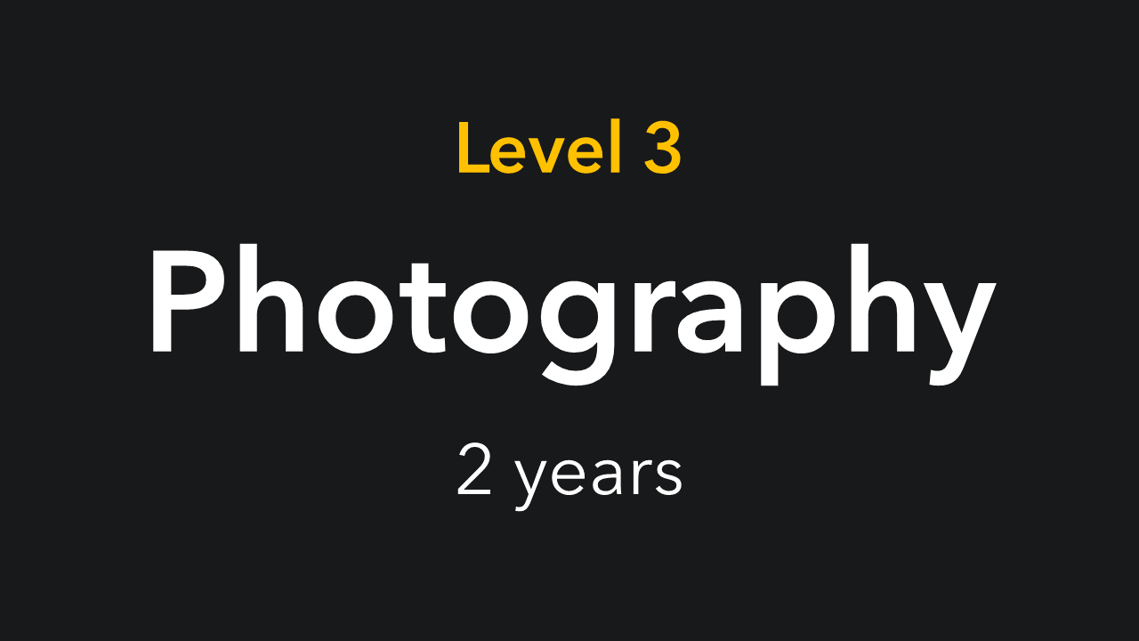Level 3 photography 2 year course